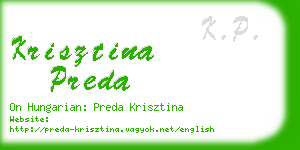 krisztina preda business card
